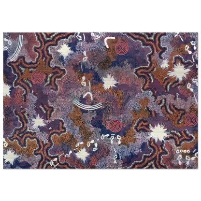Ngarlu - 1994 - Clifford Possum Tjapaltjarri Brushed Aluminum Print - 70x100 cm / 28x40 inches | Clifford Possum Tjapaltjarri Aluminum Print | Clifford Possum Tjapaltjarri Prints