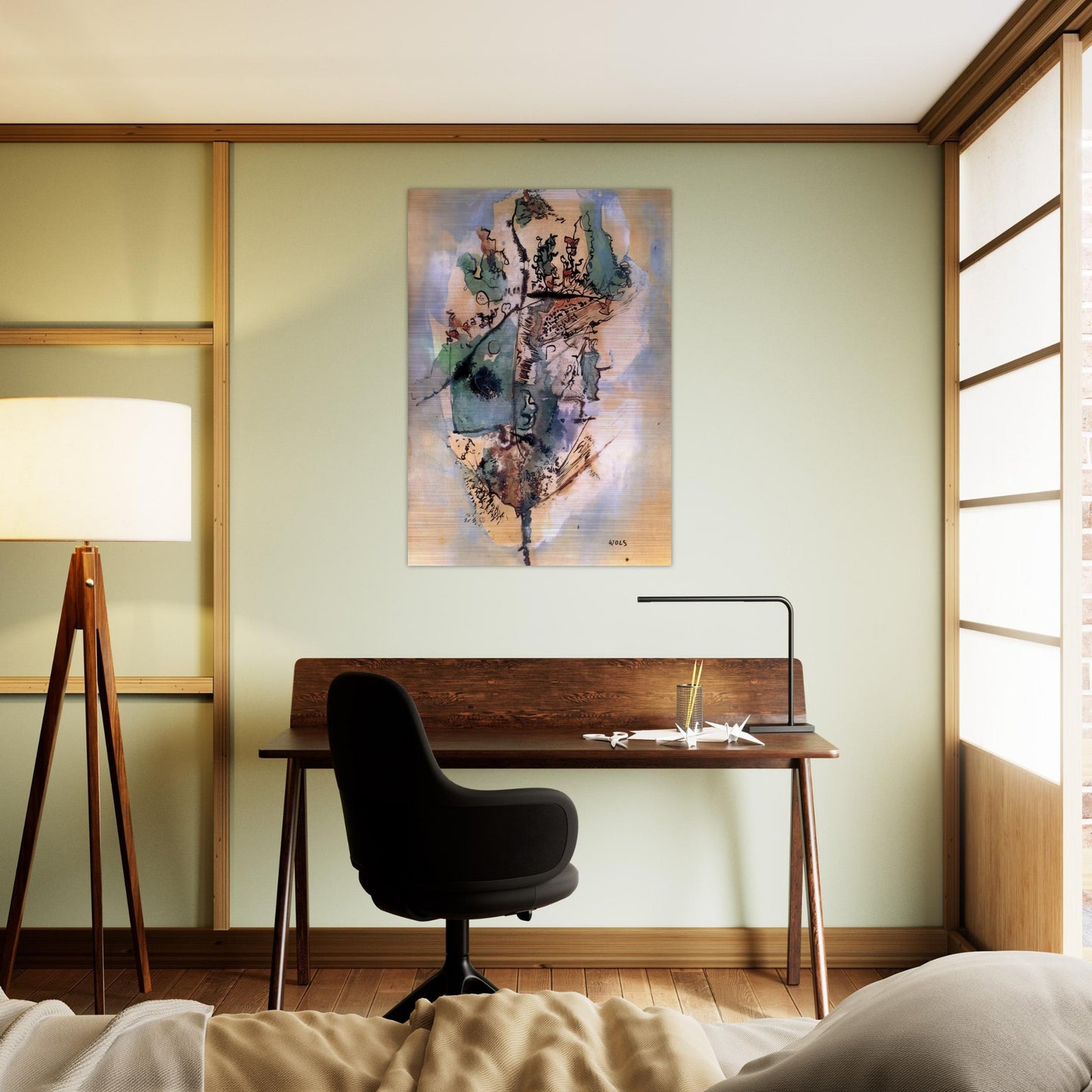 Bleu optimiste - 1951 - Wols Brushed Aluminum Print - 70x100 cm / 28x40 inches | Wols Aluminum Print | Wols Prints