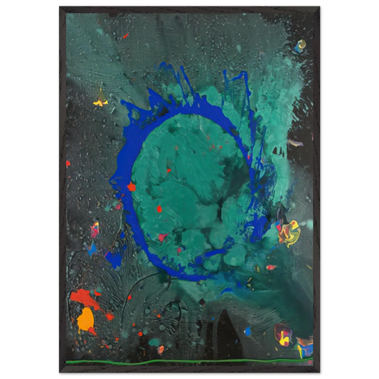 Jade Buddha 230708 - 2008 - John Hoyland Framed Art Print – Black Wooden Frame - Default Title - -Framed Art Print