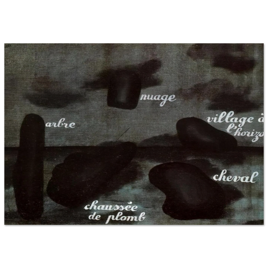 SWIFT HOPE 1928 - Rene Magritte Brushed Aluminum Print - 70x100 cm / 28x40 inches | Rene Magritte Aluminum Print | Rene Magritte Prints