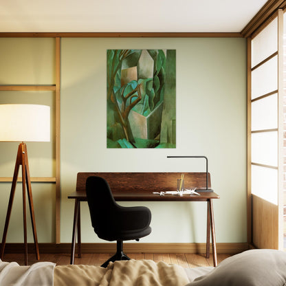 House in the garden - Pablo Picasso Brushed Aluminum Print - 70x100 cm / 28x40 inches | Pablo Picasso Aluminum Print | Pablo Picasso Prints