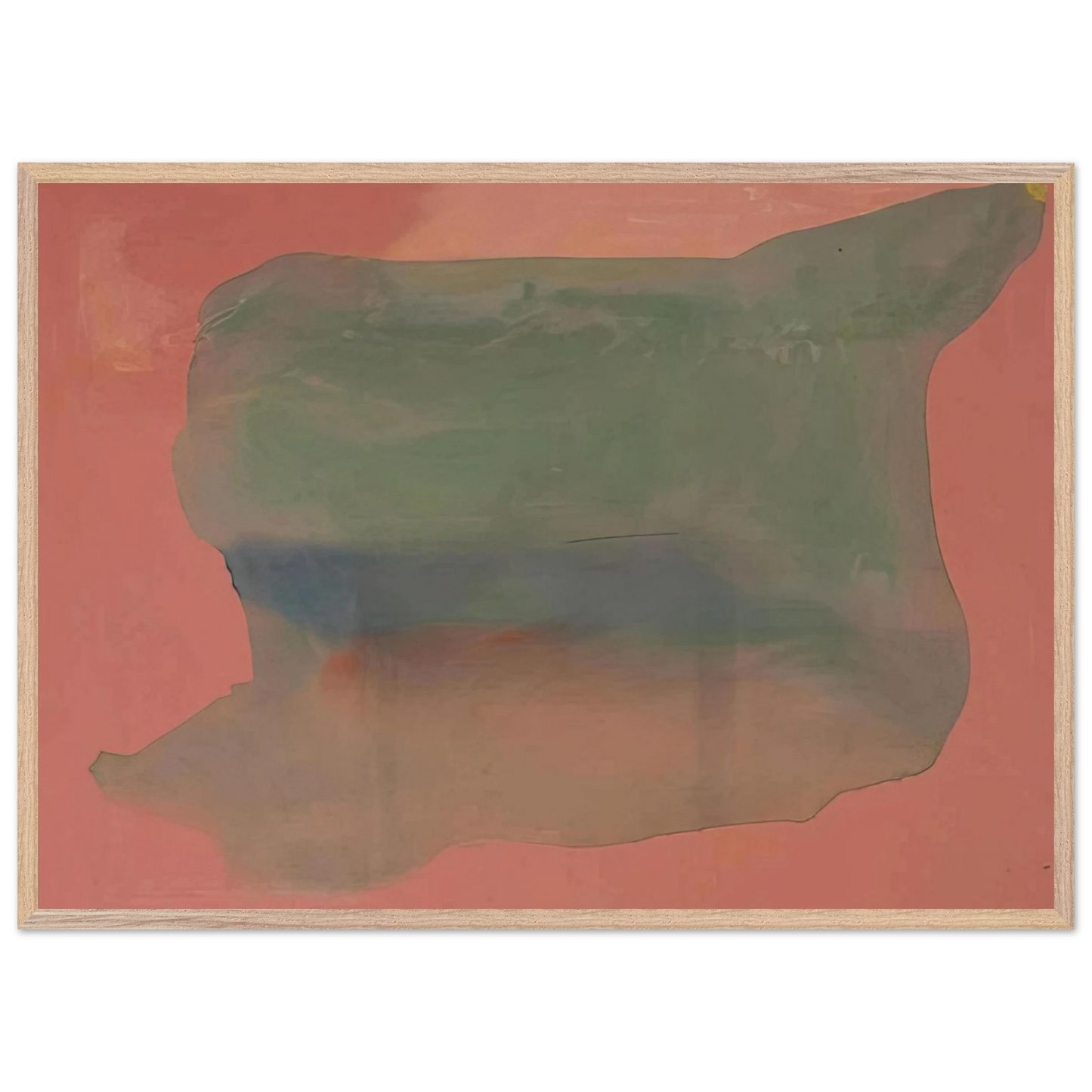 Helen Frankenthaler - Yearning - 1973 Wall art - A2 (42 x 59.4  cm) - Premium Wooden Framed Poster With Fine Art Paper - White frame