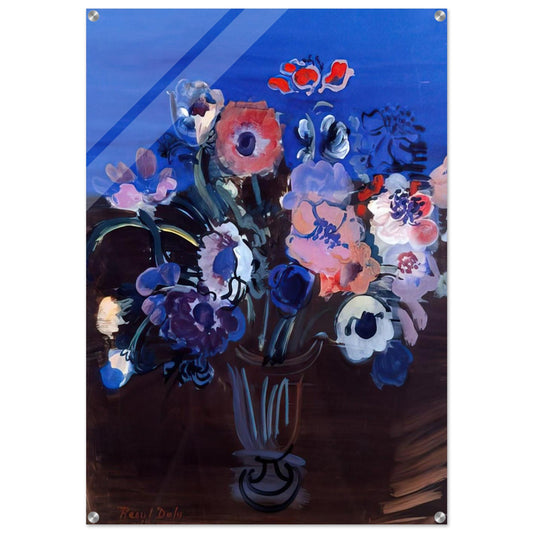 ANEMONES - Raoul Dufy Acrylic Print - 70x100 cm / 28x40″ inches | Raoul Dufy Wall Art | Raoul Dufy Prints