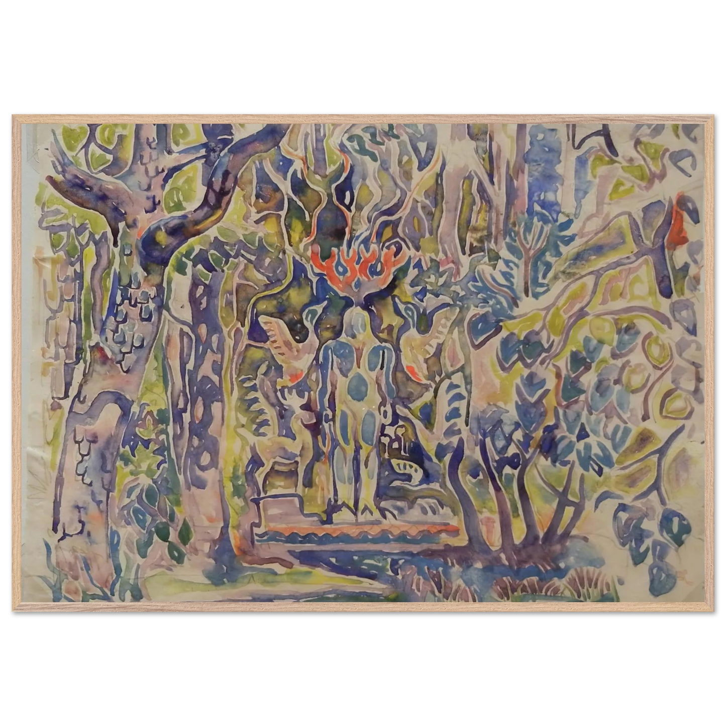 Walter Inglis Anderson - Walter Anderson Wall art - 13x18 cm / 5x7 Inches - Premium Wooden Framed Poster With Fine Art Paper - Wood frame