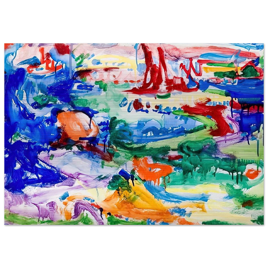 Landscape - Hans Hofmann Brushed Aluminum Print - 70x100 cm / 28x40 inches | Hans Hofmann Aluminum Print | Hans Hofmann Prints