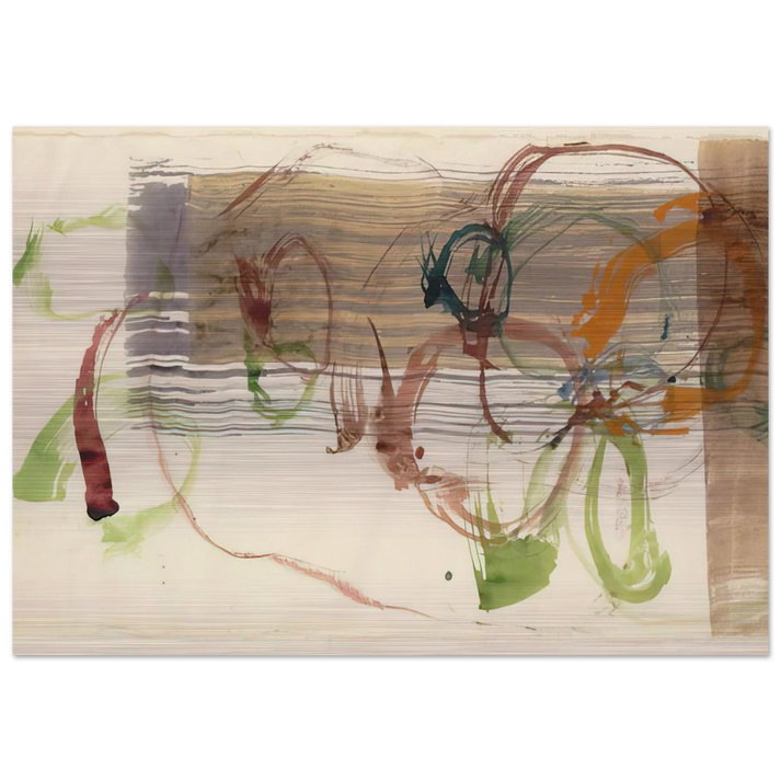 New River Watercolor, Series I, No. 3 - 1988 - John Cage Brushed Aluminum Print - 70x100 cm / 28x40 inches | John Cage Aluminum Print | John Cage Prints