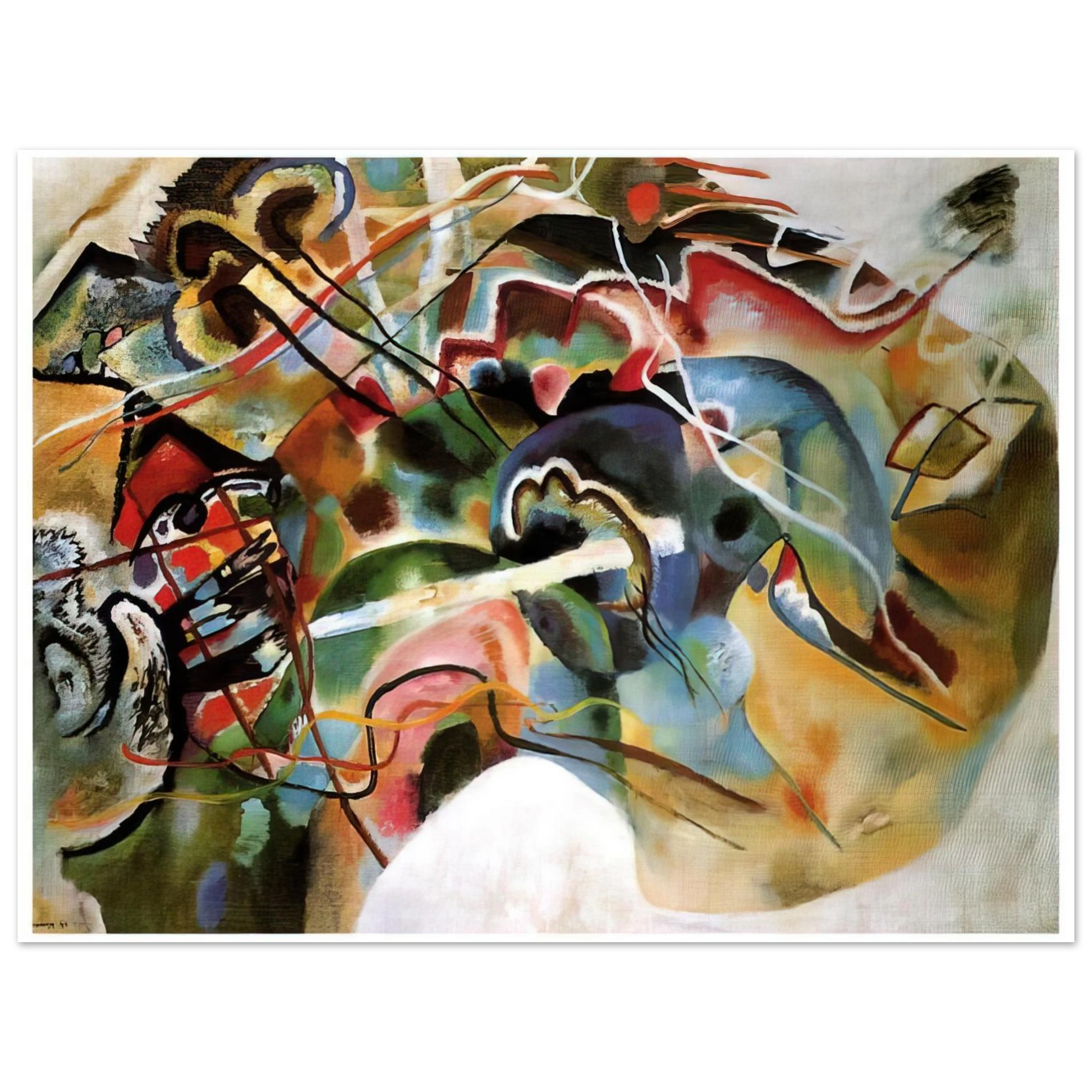 Wassily Kandinsky - PICTURE WITH A WHITE BORDER 1913 Fine Art Poster - Default Title