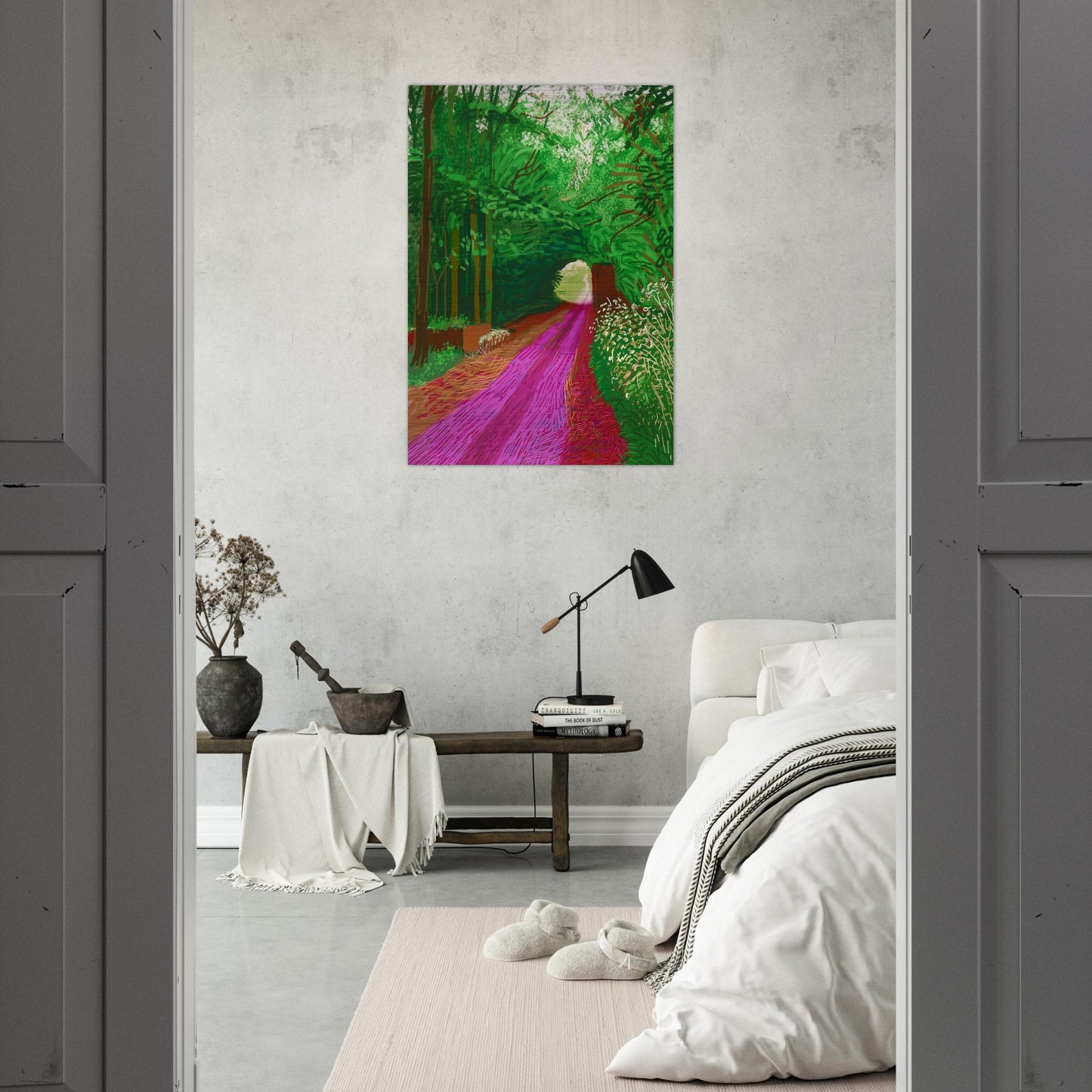 David Hockney - David Hockney Brushed Aluminum Print - 70x100 cm / 28x40 inches | David Hockney Aluminum Print | David Hockney Prints