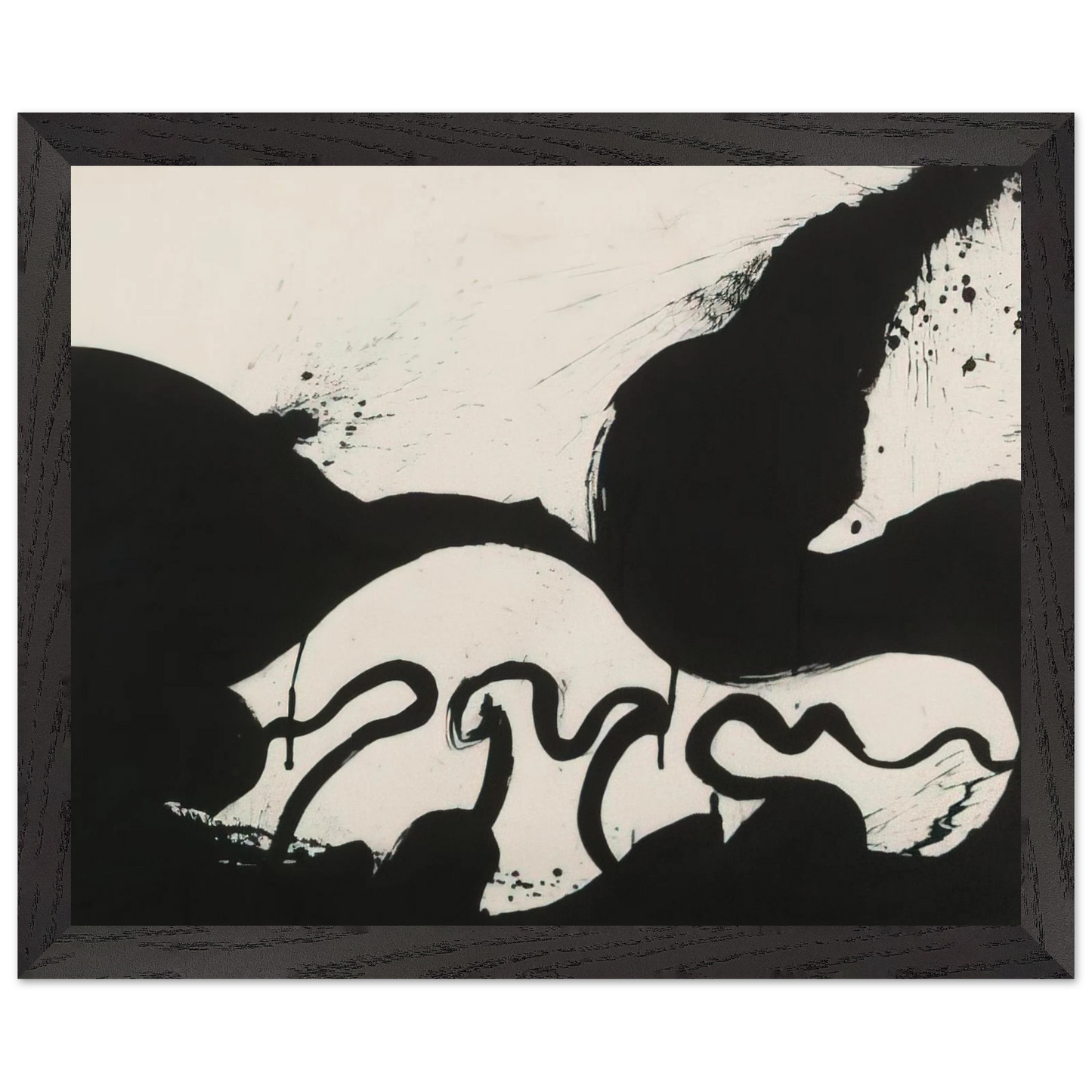 Helen Frankenthaler - Untitled - 1973 Wall art - 27x35 cm / 11x14 inches - Premium Wooden Framed Poster With Fine Art Paper - Black frame