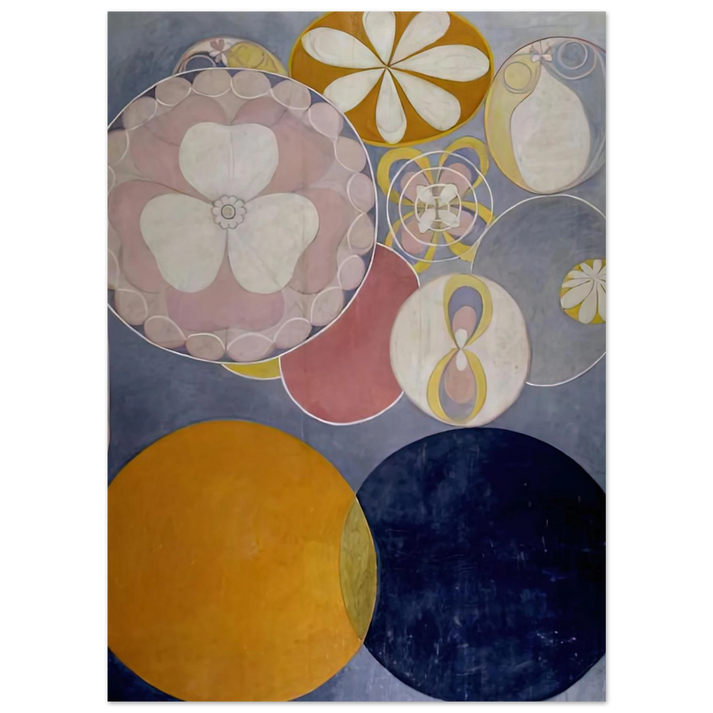 Hilma af Klint - DE TIO ST RSTA N 2 BARNAALDERN 1907 Wall art - 60x80 cm / 24x32 inches - Premium Wooden Framed Poster With Fine Art Paper-canvas - Black frame