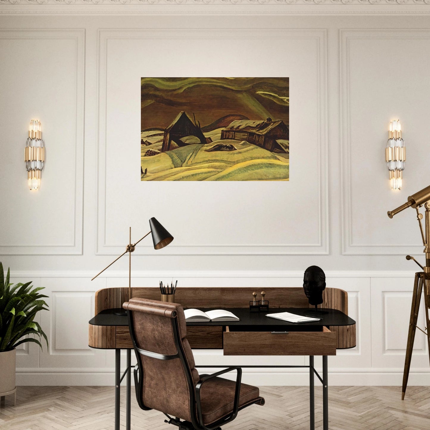 Grey Day, Laurentians - 1928 - A.Y. Jackson Brushed Aluminum Print - 70x100 cm / 28x40 inches | A.Y. Jackson Aluminum Print | A.Y. Jackson Prints