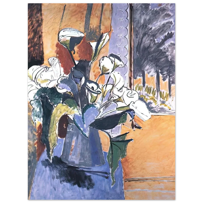 Henri Matisse - FLOWERS ON THE WINDOWSILL 1913  75x100 cm / 30x40inches Fine Art Poster