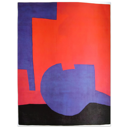 Serge Poliakoff - Composition rouge - 1968 Fine Art Poster - Default Title