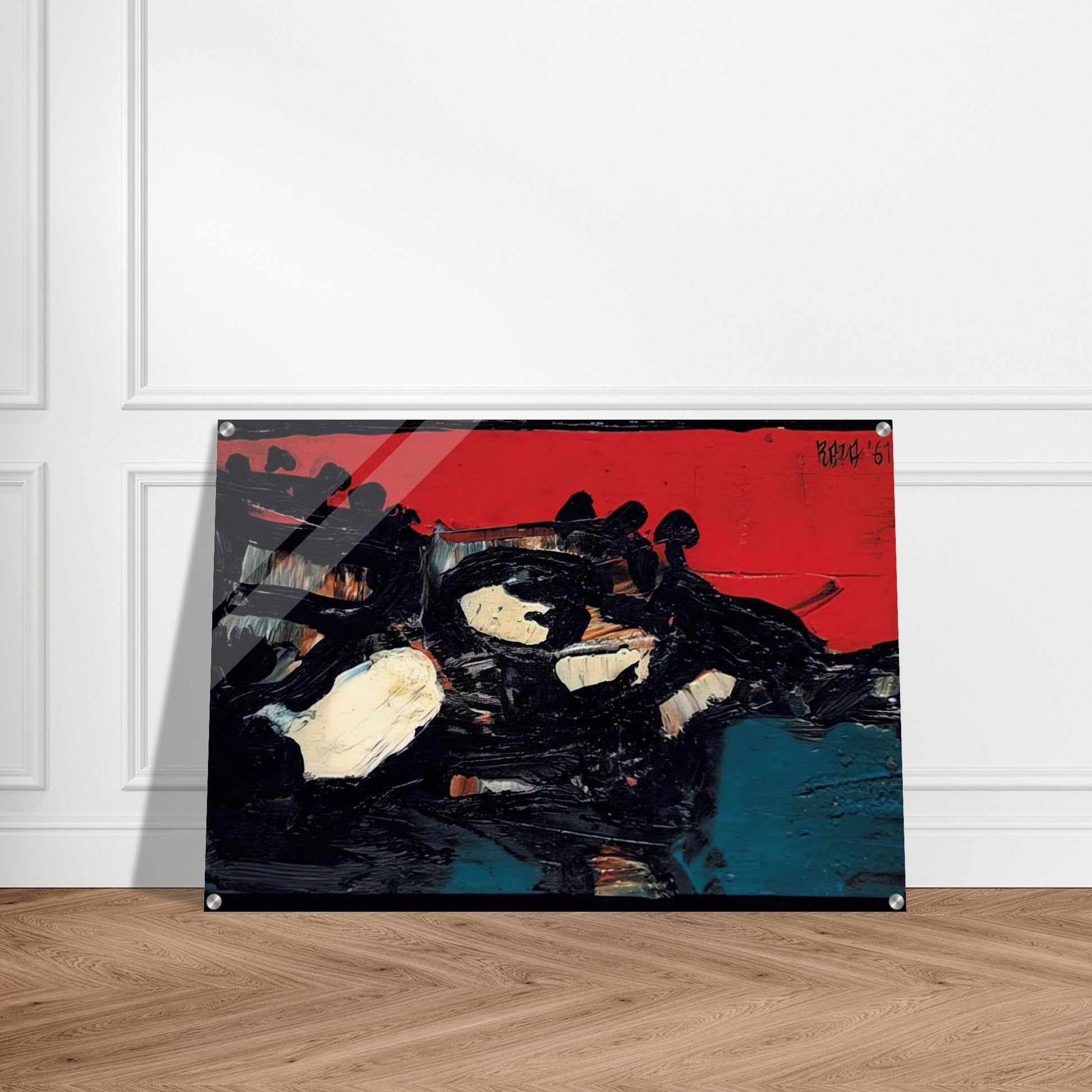 Ciel Rouge Sur Le Lac - 1961 - S. H. Raza Acrylic Print - 70x100 cm / 28x40″ inches | S. H. Raza Wall Art | S. H. Raza Prints