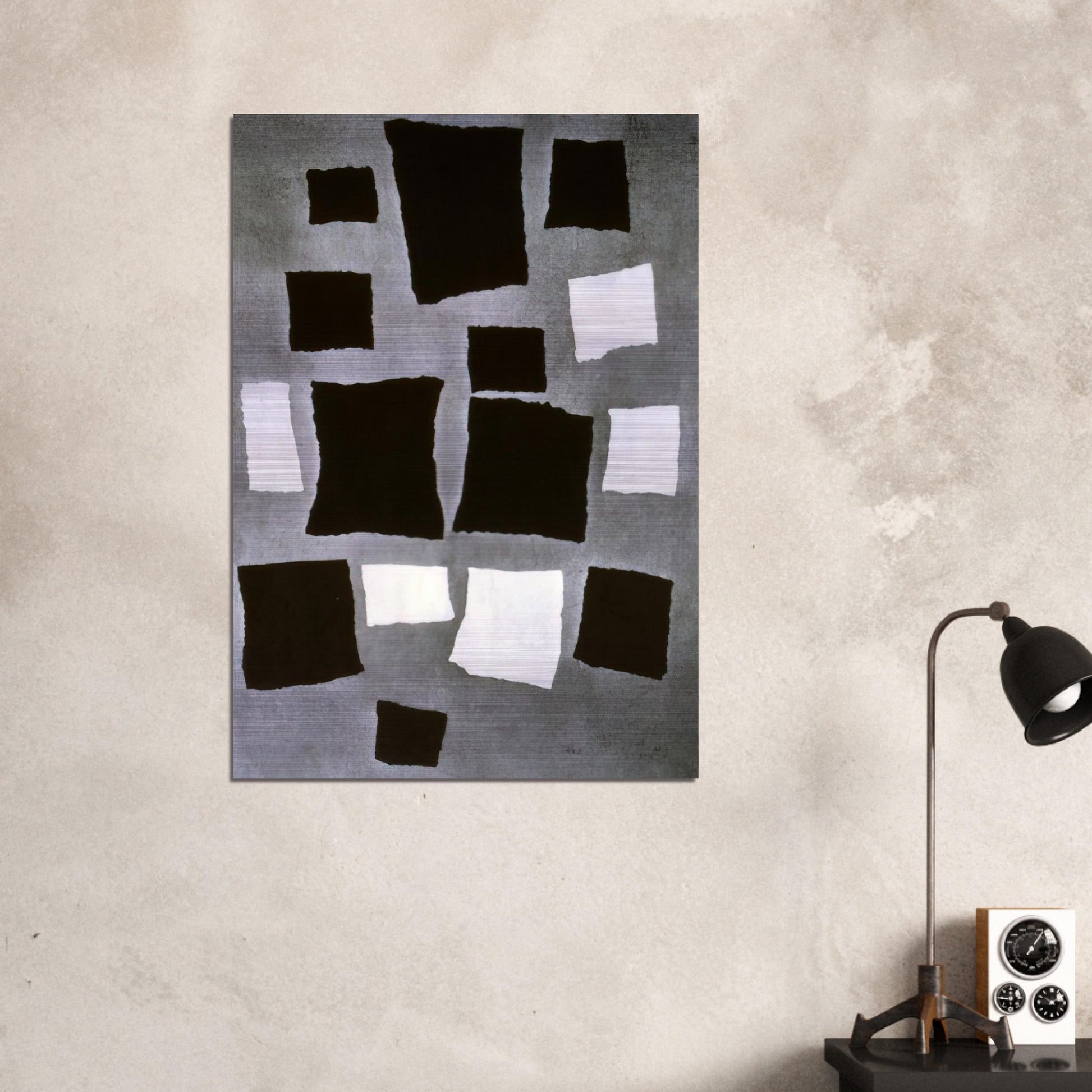 Squares or Rectangles Arranged According to the Laws of Chance - Jean Arp Brushed Aluminum Print - 70x100 cm / 28x40 inches | Jean Arp Aluminum Print | Jean Arp Prints