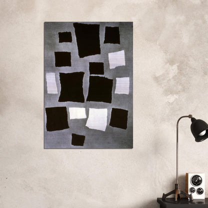 Squares or Rectangles Arranged According to the Laws of Chance - Jean Arp Brushed Aluminum Print - 70x100 cm / 28x40 inches | Jean Arp Aluminum Print | Jean Arp Prints