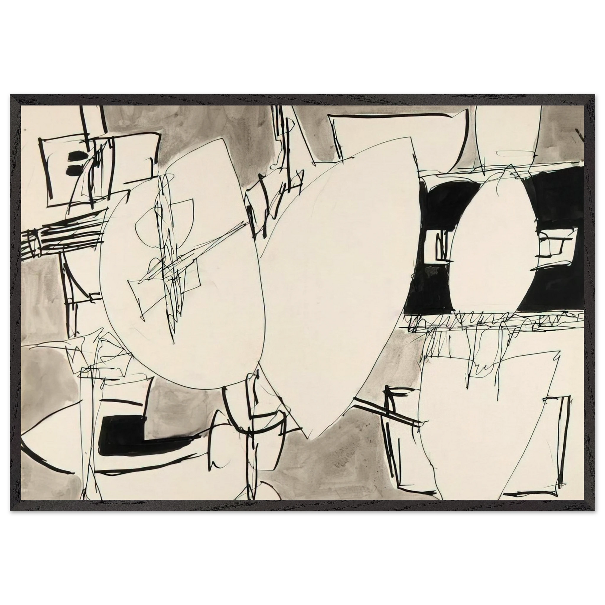 Inner Space - 1952 - Gene Davis Framed Art Print – Black Wooden Frame - Default Title - -Framed Art Print