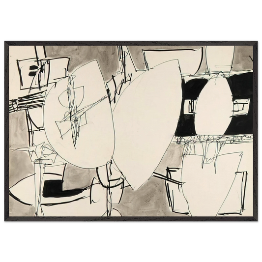 Inner Space - 1952 - Gene Davis Framed Art Print – Black Wooden Frame - Default Title - -Framed Art Print