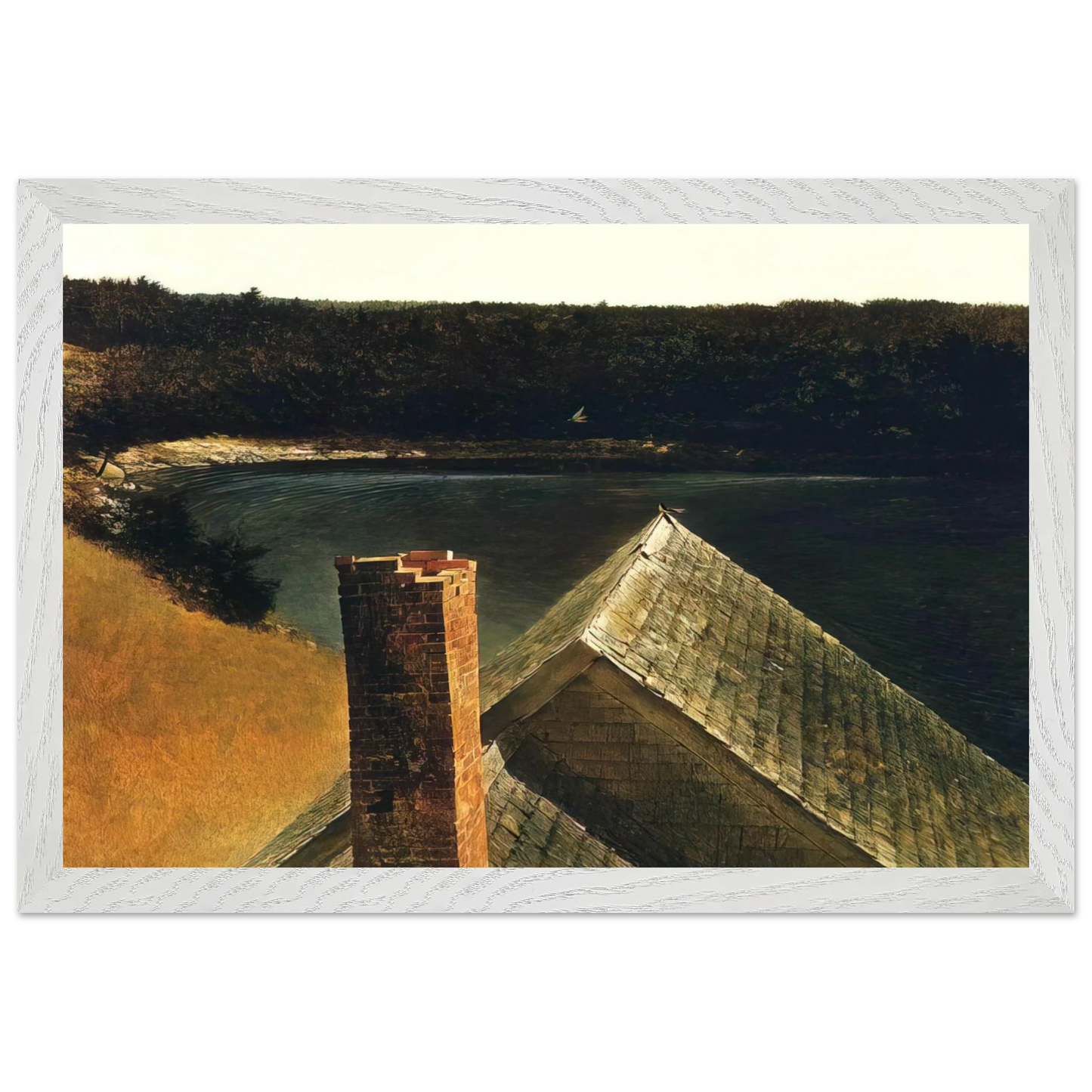 Andrew Wyeth - END OF OLSONS Wall Art - 30x40 cm / 12x16 inches - Premium Wooden Framed Poster With Fine Art Paper - Wood frame