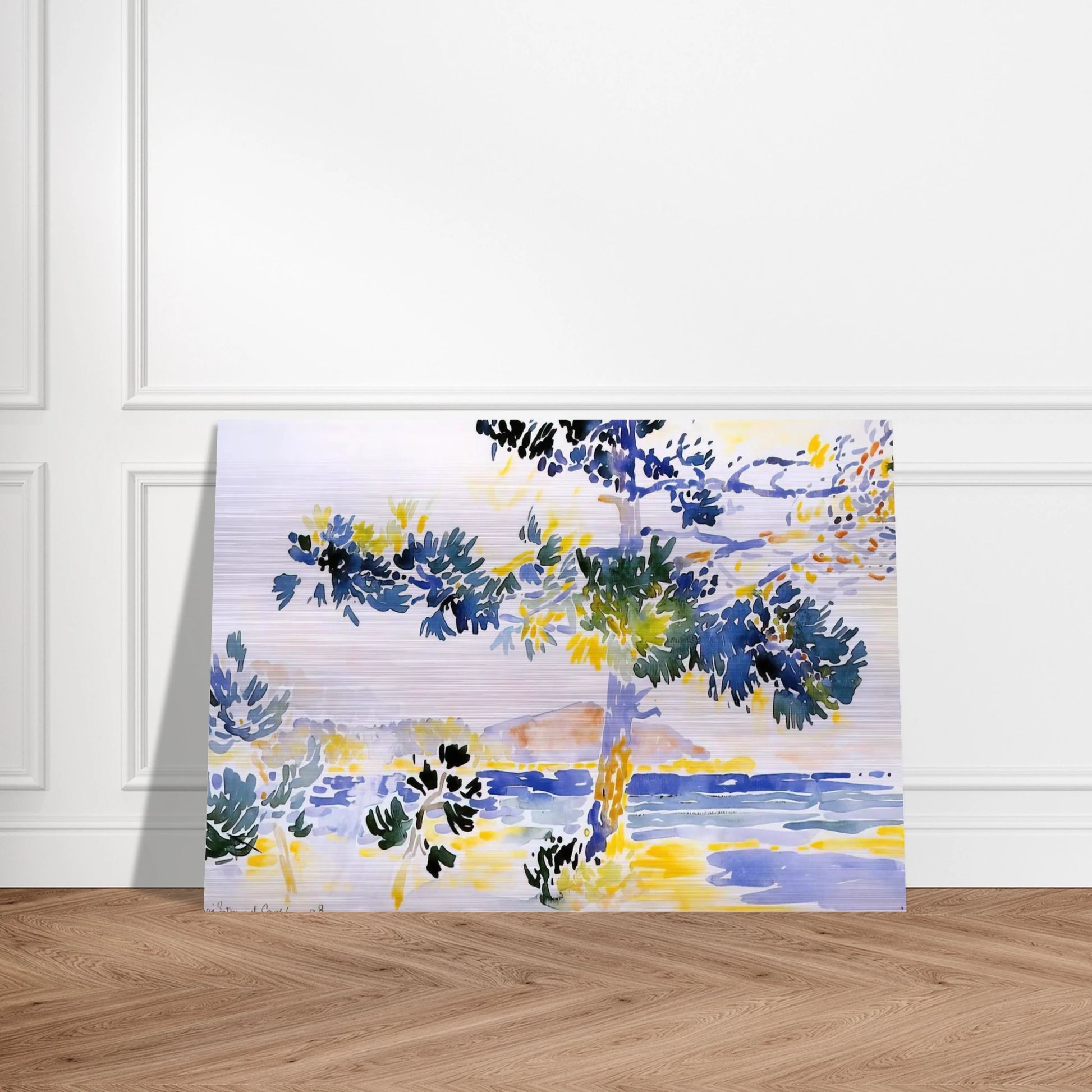 Saint-Clair Landscape - Henri-Edmond Cross Brushed Aluminum Print - 70x100 cm / 28x40 inches | Henri-Edmond Cross Aluminum Print | Henri-Edmond Cross Prints
