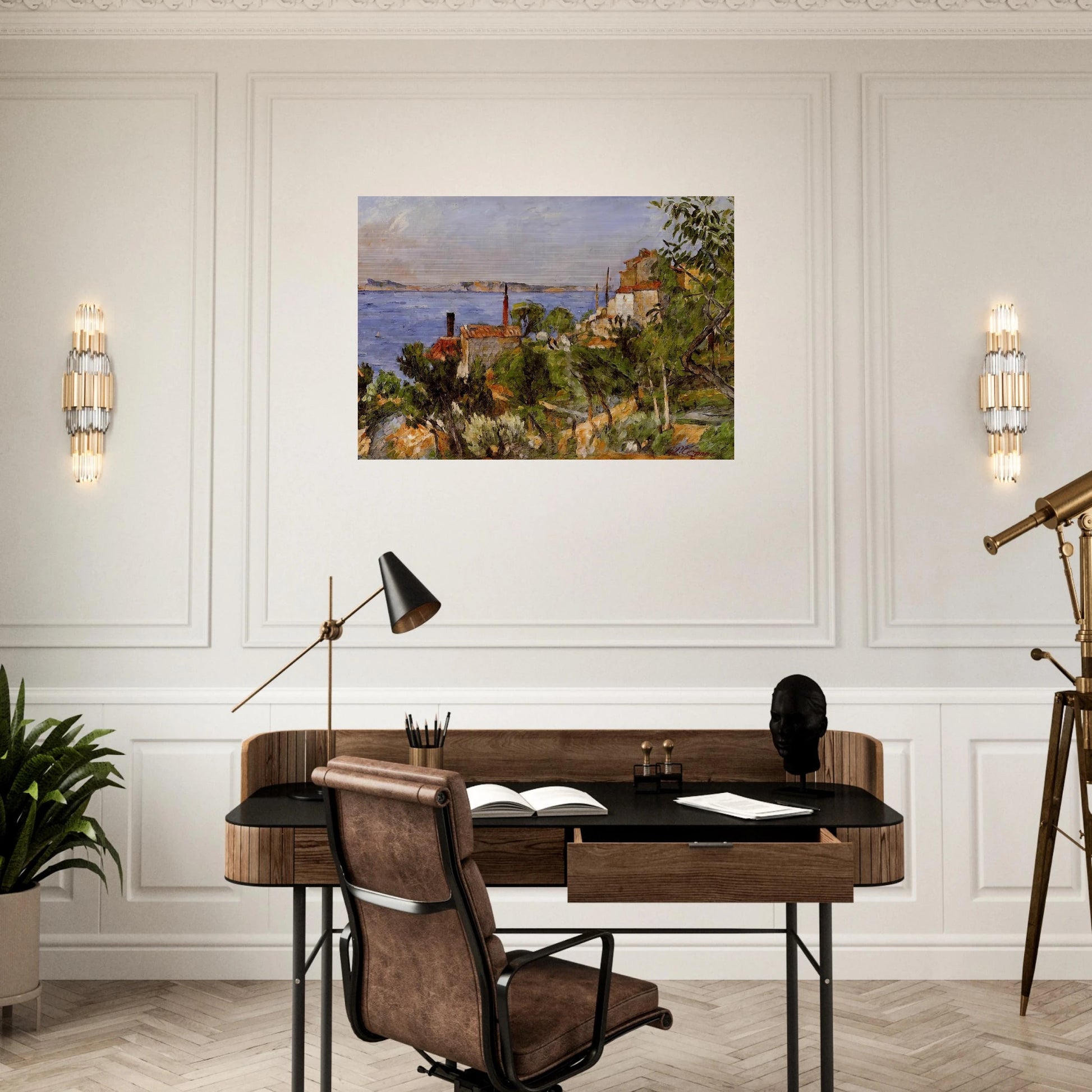 Landscape. Study after Nature - Paul Cézanne Brushed Aluminum Print - 70x100 cm / 28x40 inches | Paul Cézanne Aluminum Print | Paul Cézanne Prints