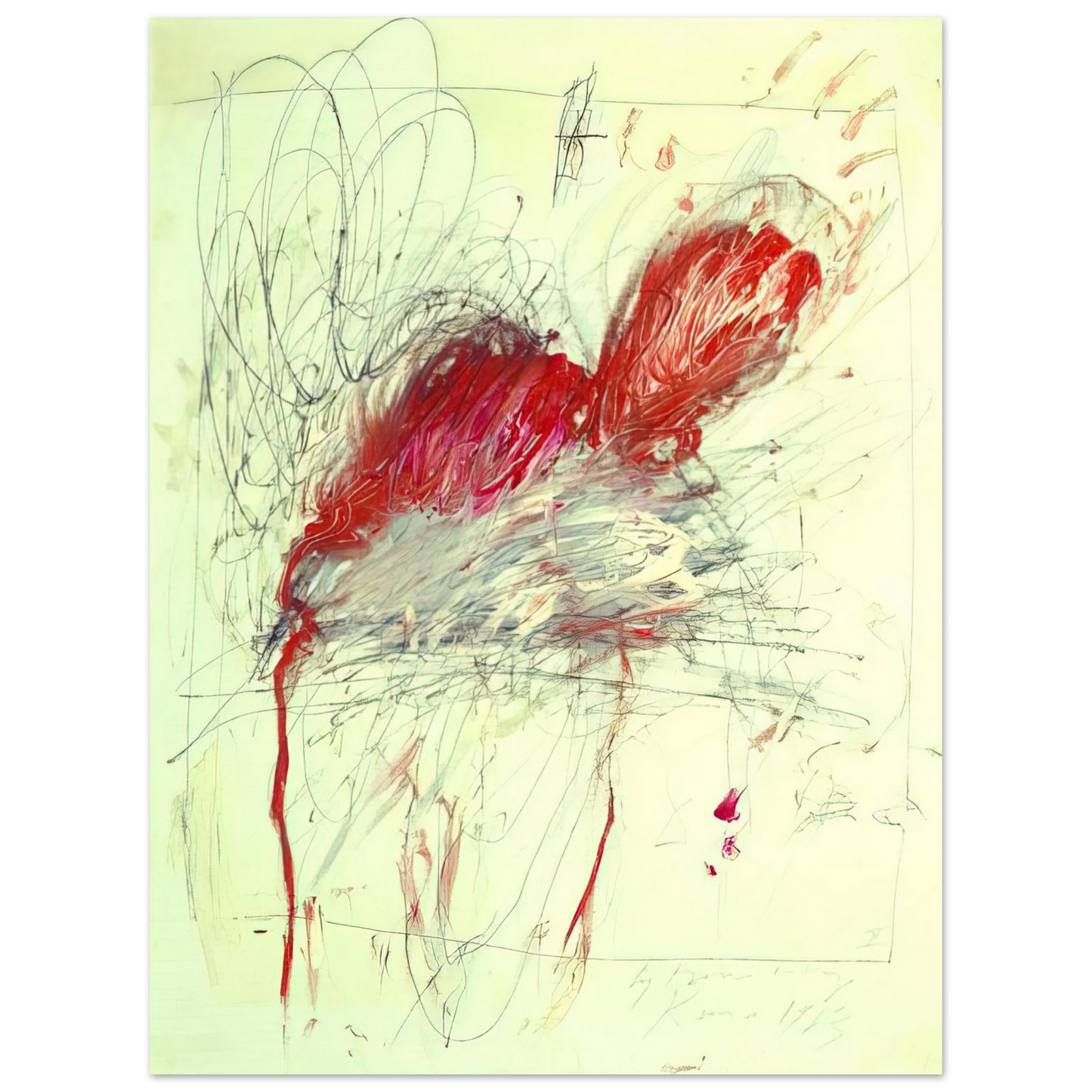 Cy Twombly - Leda and the Swan Fine Art Poster - Default Title