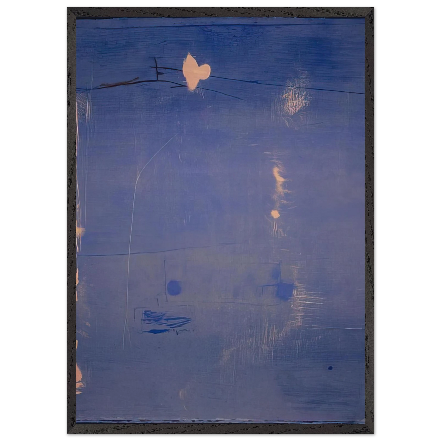 Helen Frankenthaler - Cameo - 1980 Wall art - A1 (59.4 x 84.1  cm) - Premium Wooden Framed Poster With Fine Art Paper - Wood frame