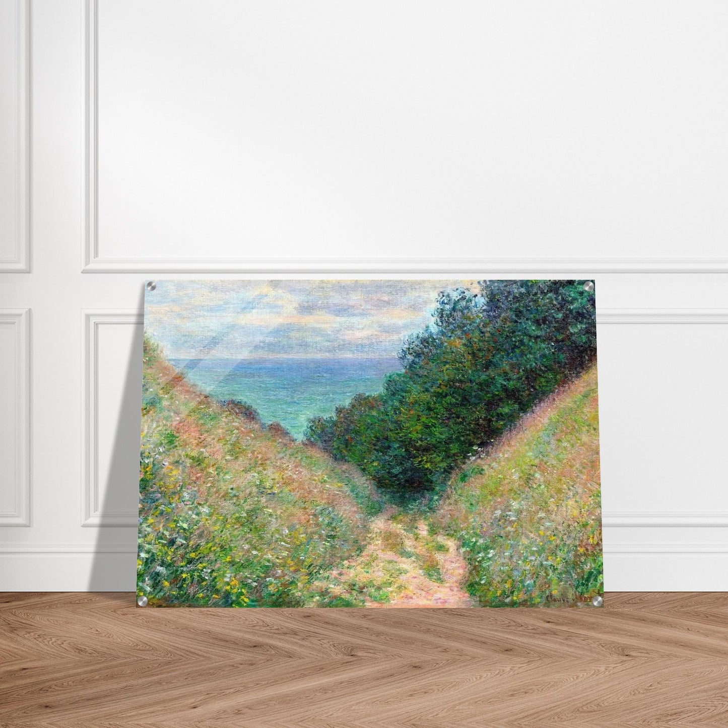Path at La Cavee, Pourville - claude monet Acrylic Print - 70x100 cm / 28x40″ inches