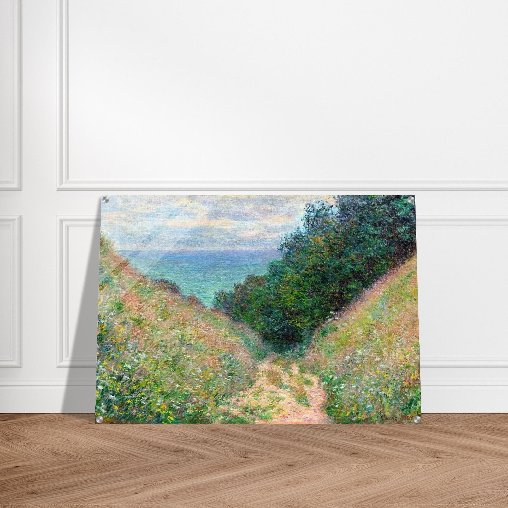 Path at La Cavee, Pourville - claude monet Acrylic Print - 70x100 cm / 28x40″ inches