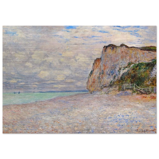 Cliffs near Dieppe - claude monet Brushed Aluminum Print - 70x100 cm / 28x40 inches | claude monet Aluminum Print | claude monet Prints