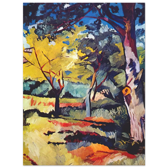 Natalia Goncharova - Landscape at Ladyzhino - 1908  75x100 cm / 30x40inches Fine Art Poster