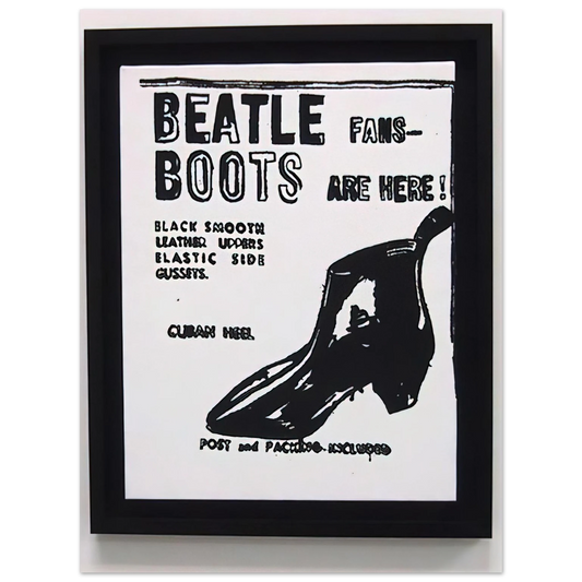 Andy Warhol - Beatle Boots Fine Art Poster - 13x18 cm / 5x7 inches