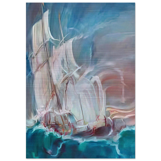 The Great Sail in the Storm - Konrad Zuse Brushed Aluminum Print - 70x100 cm / 28x40 inches | Konrad Zuse Aluminum Print | Konrad Zuse Prints