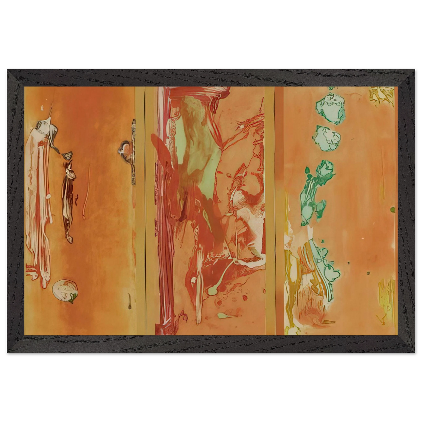 Helen Frankenthaler - Gateway - 1988 Wall art - 21x29.7 cm / 8x12" - Premium Wooden Framed Poster With Fine Art Paper - Black frame