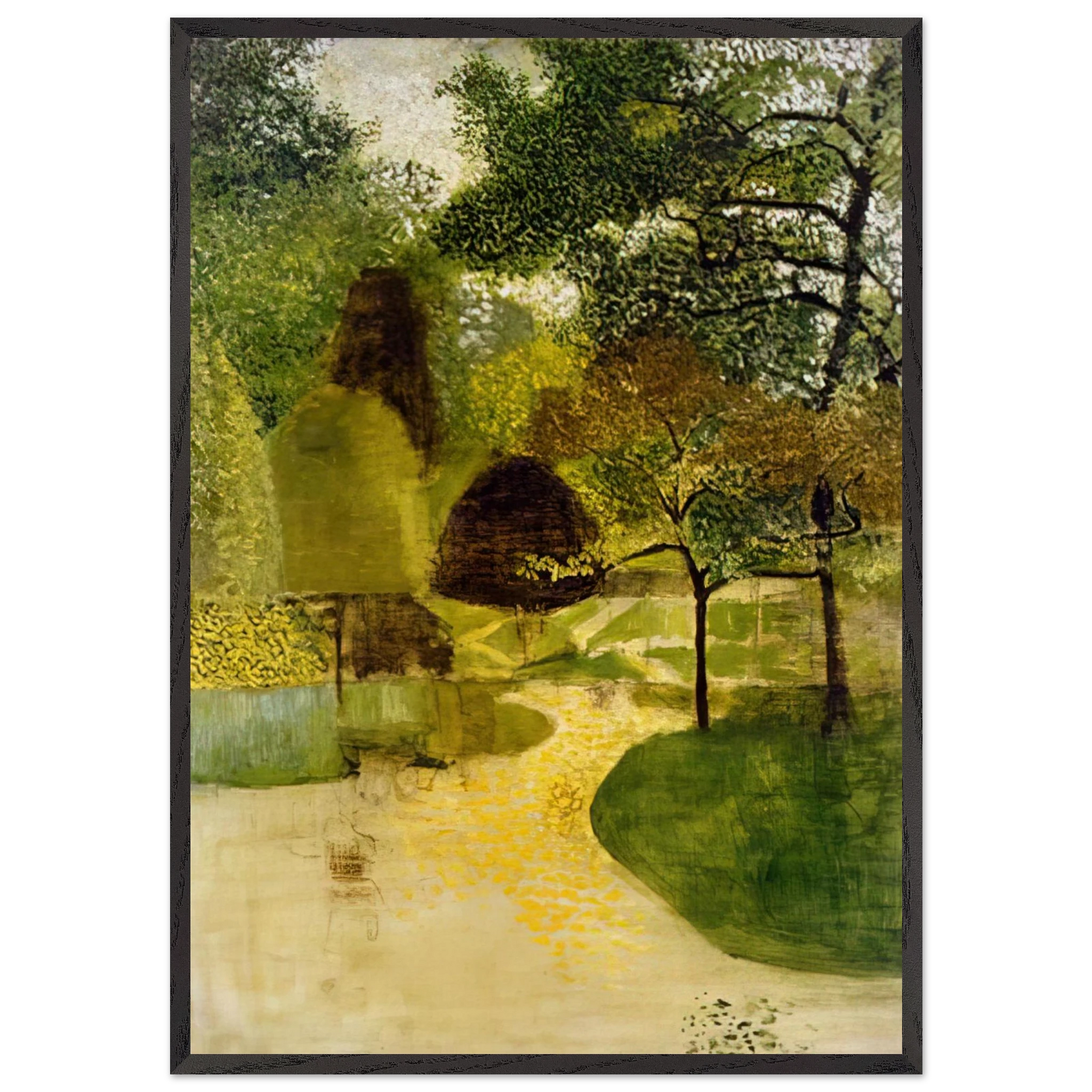 THE PARK 1947 - Victor Pasmore Framed Art Print – Black Wooden Frame - Default Title - -Framed Art Print