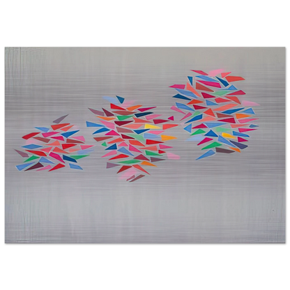 Colors on Gray - 1976 - Robert Goodnough Brushed Aluminum Print - 70x100 cm / 28x40 inches | Robert Goodnough Aluminum Print | Robert Goodnough Prints