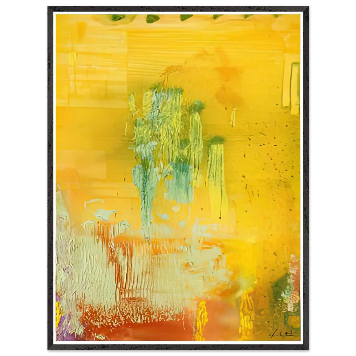 Helen Frankenthaler - Aspens, 1991- Wall Art - 30x40 cm / 12x16 inches - Premium Wooden Framed Poster With Fine Art Paper - Black frame