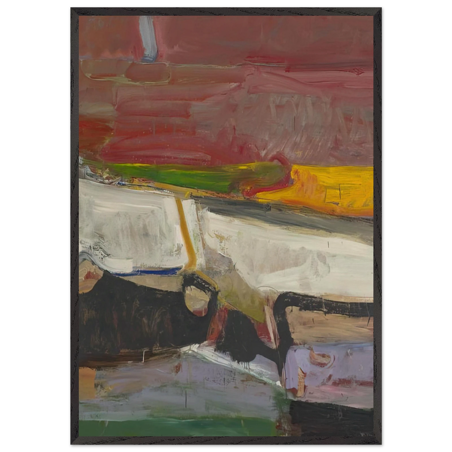 Berkeley 59 - Richard Diebenkorn Framed Art Print – Black Wooden Frame - Default Title - -Framed Art Print