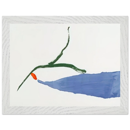 Helen Frankenthaler - A Little Zen - 1970 Wall art - 21x29.7 cm / 8x12" - Premium Wooden Framed Poster With Fine Art Paper - White frame