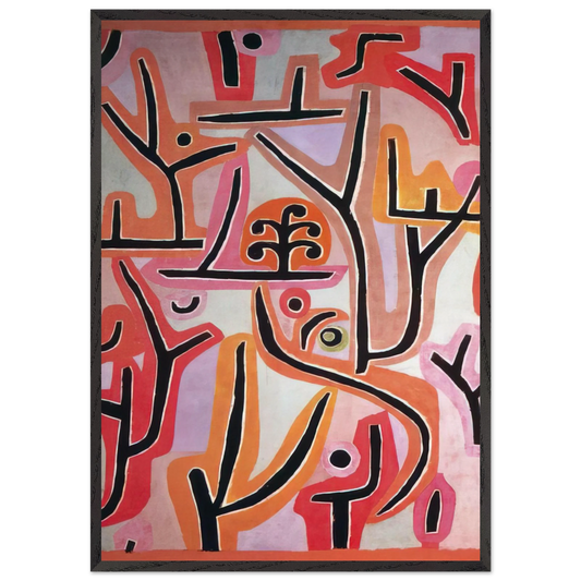 PARK BEI LU 1938 - Paul Klee 70x100 cm / 28x40 inches Framed Art Print – Black Wooden Frame