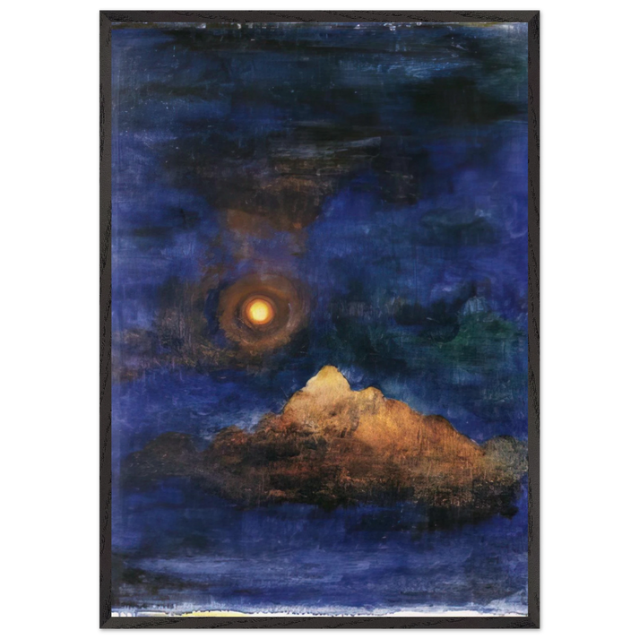 Concepimento nel cosmo - 1920 - Julius Bissier 70x100 cm / 28x40 inches Framed Art Print – Black Wooden Frame