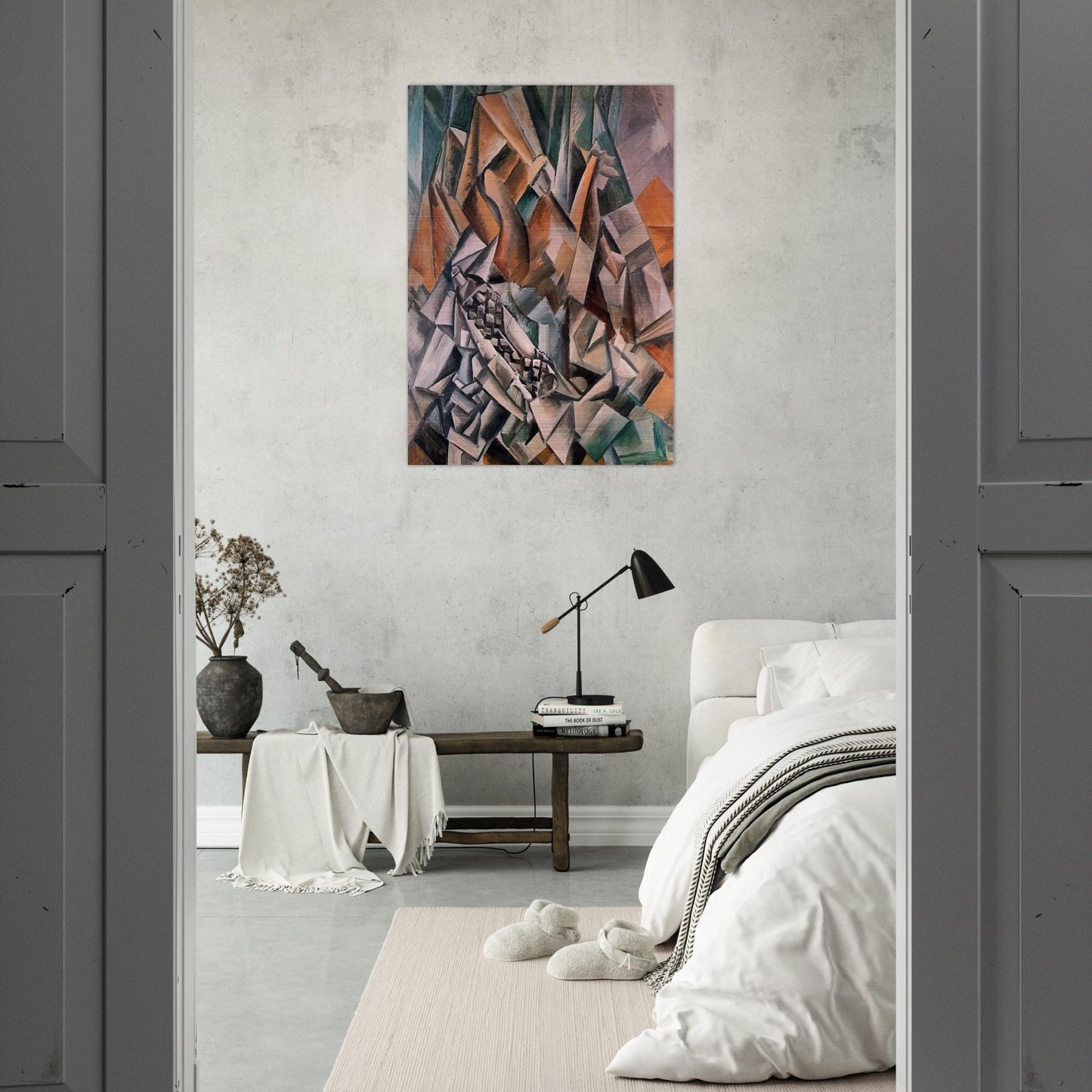 Still life with bottle of Anis del Mono - 1909 - Pablo Picasso Brushed Aluminum Print - 70x100 cm / 28x40 inches | Pablo Picasso Aluminum Print | Pablo Picasso Prints