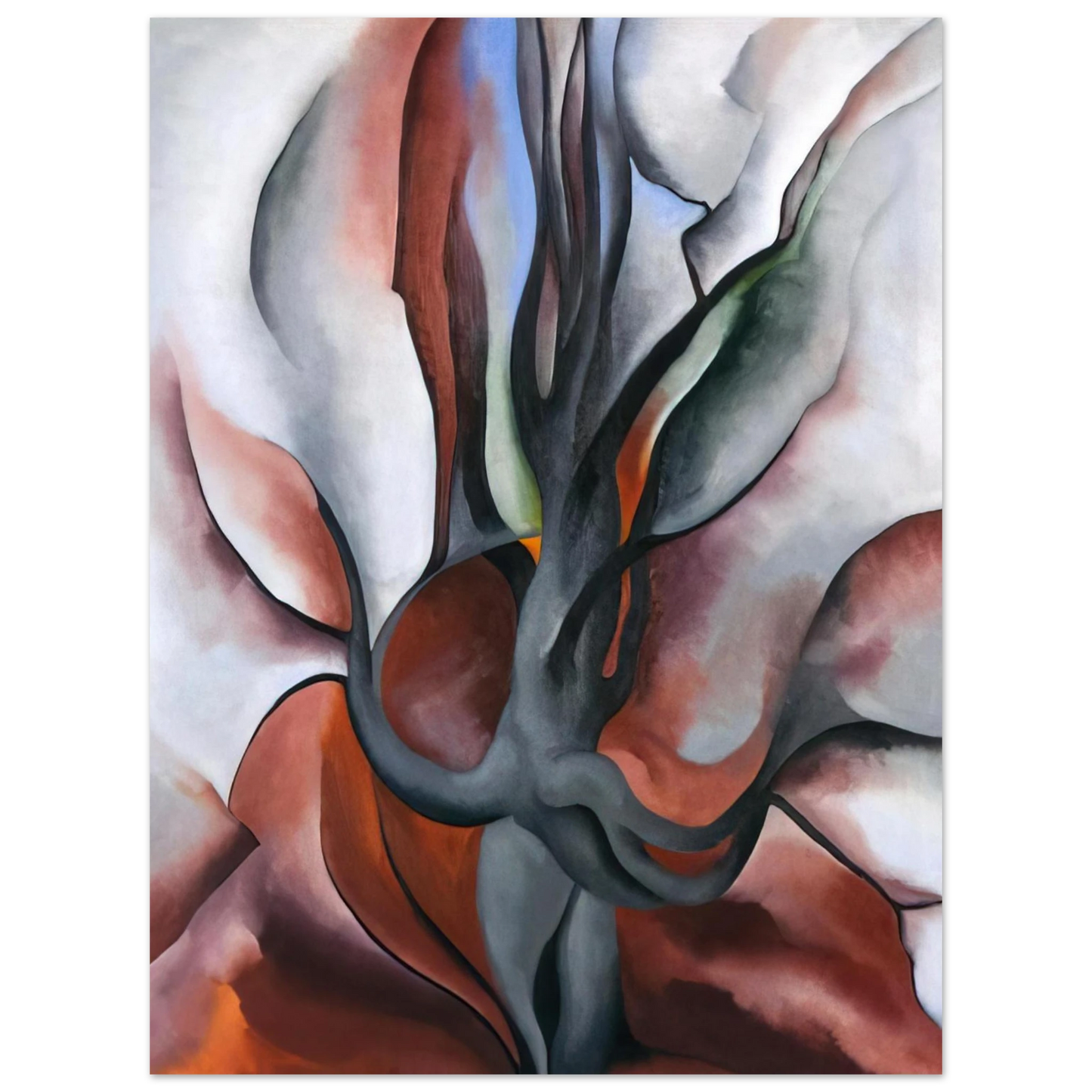 Georgia O'Keeffe - Autumn Trees - The Maple Fine Art Poster - 13x18 cm / 5x7 inches