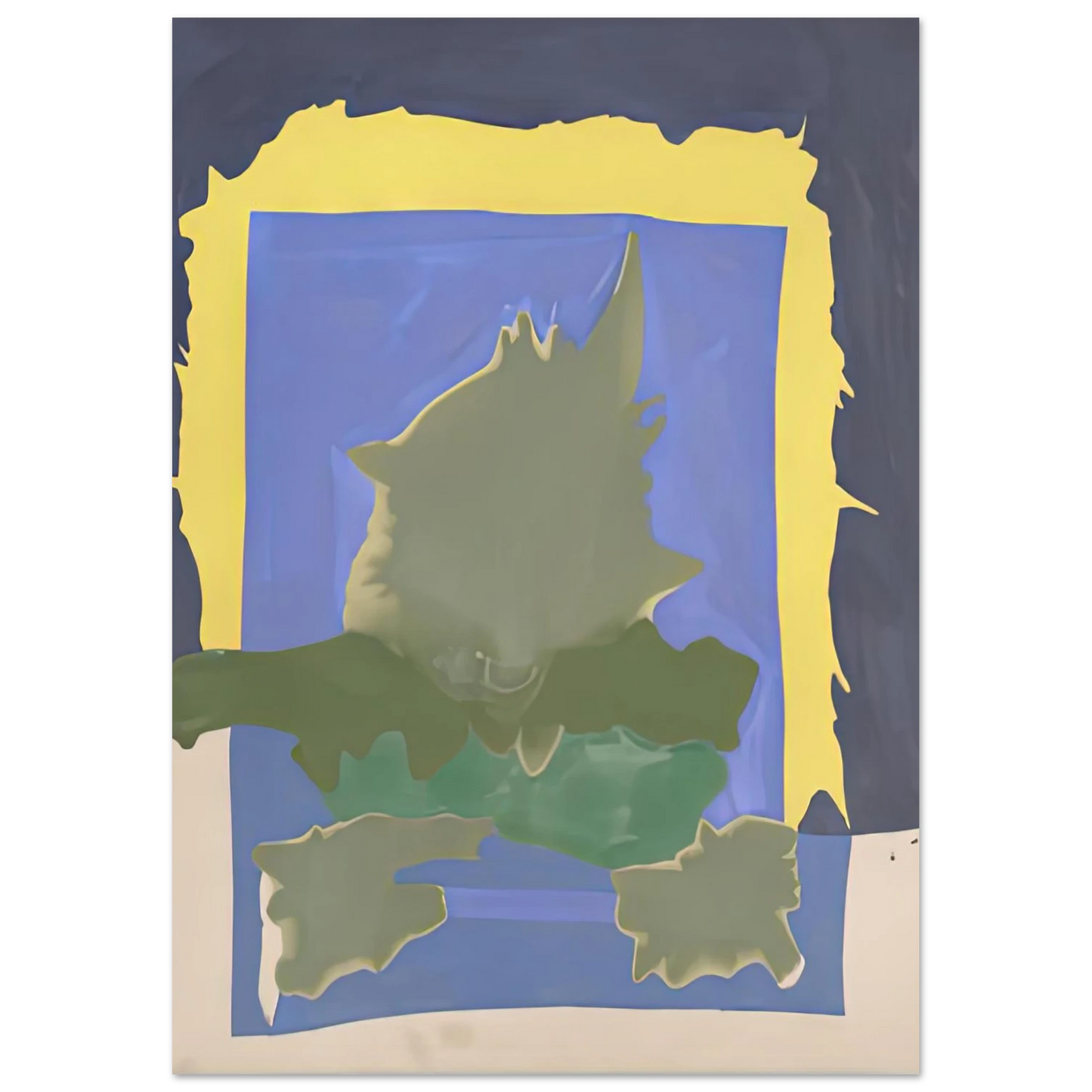 Helen Frankenthaler - Interior Landscape, 1964- Wall Art - 21x29.7 cm / 8x12" - Premium Wooden Framed Poster With Fine Art Paper - Black frame