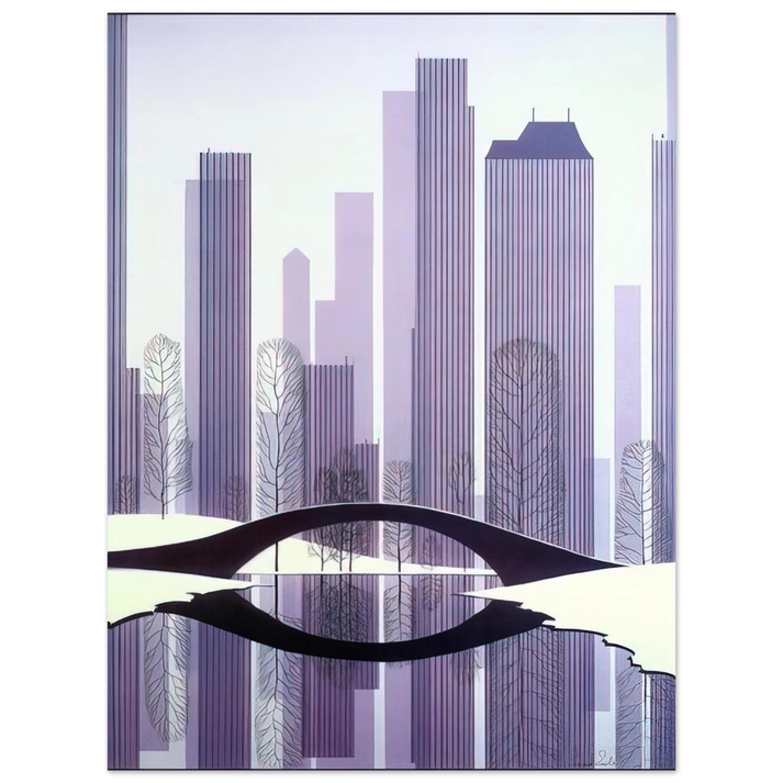 Eyvind Earle - Central Park  75x100 cm / 30x40inches Fine Art Poster