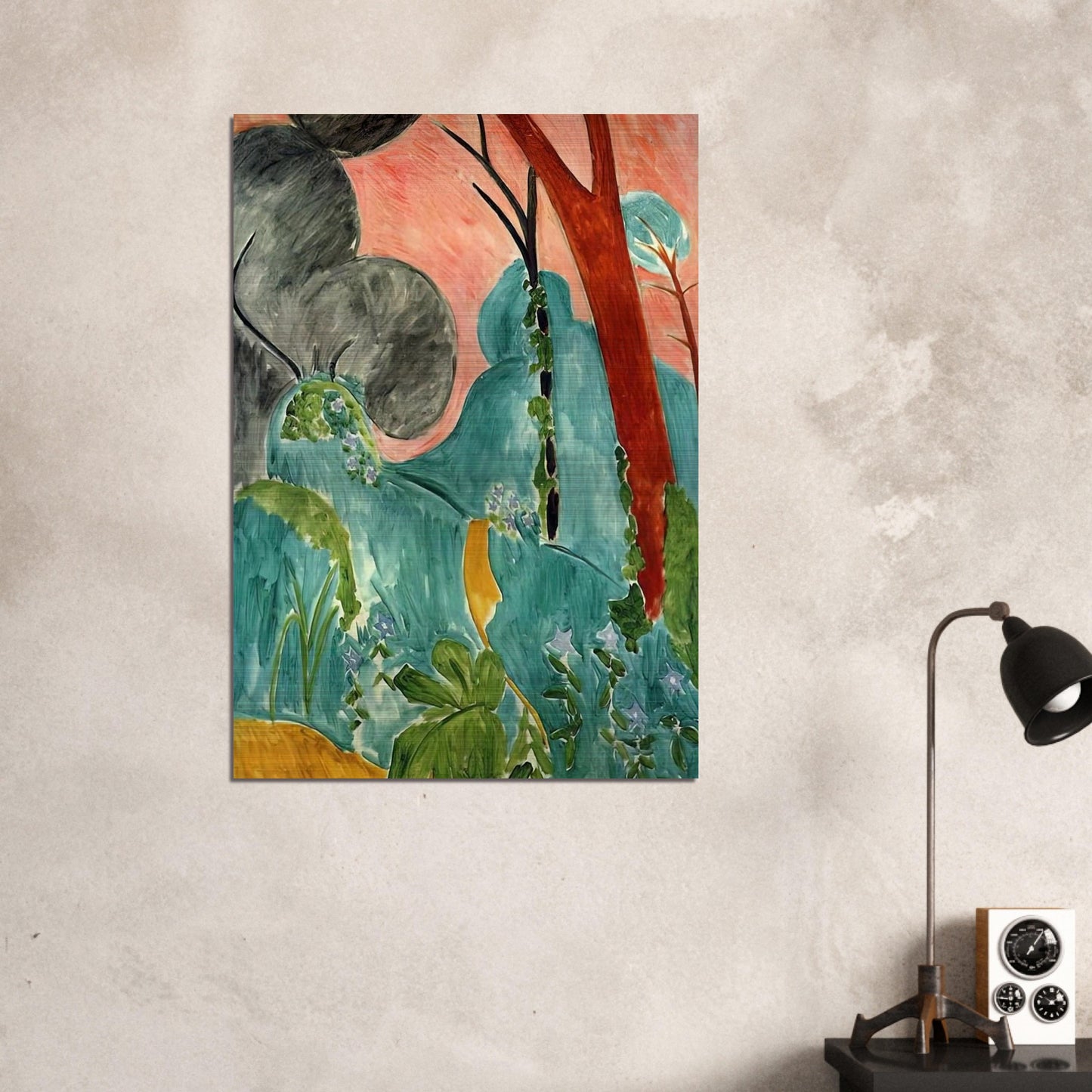 MORACCAN GARDEN 1912 - Henri Matisse Brushed Aluminum Print - 70x100 cm / 28x40 inches | Henri Matisse Aluminum Print | Henri Matisse Prints