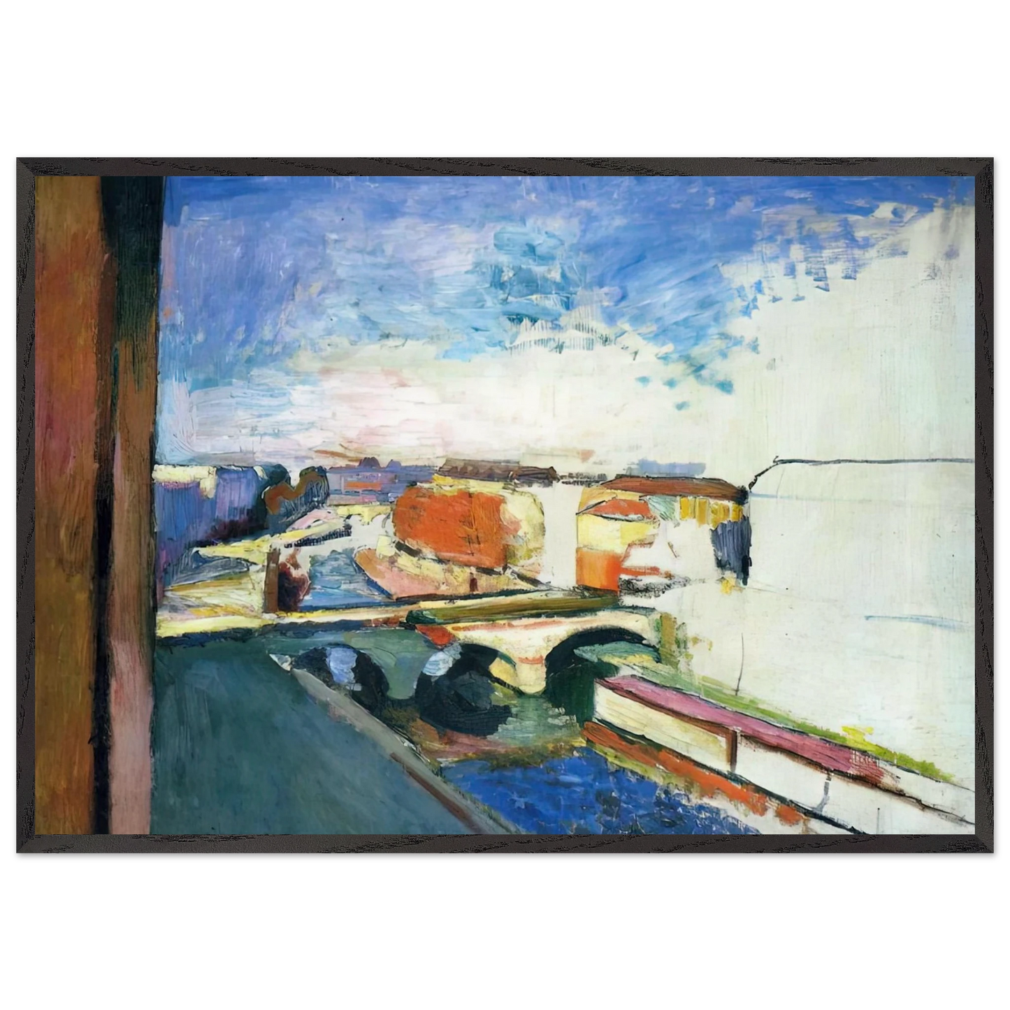 PONT SAINT MICHEL IN PARIS - Henri Matisse Framed Art Print – Black Wooden Frame - Default Title - -Framed Art Print