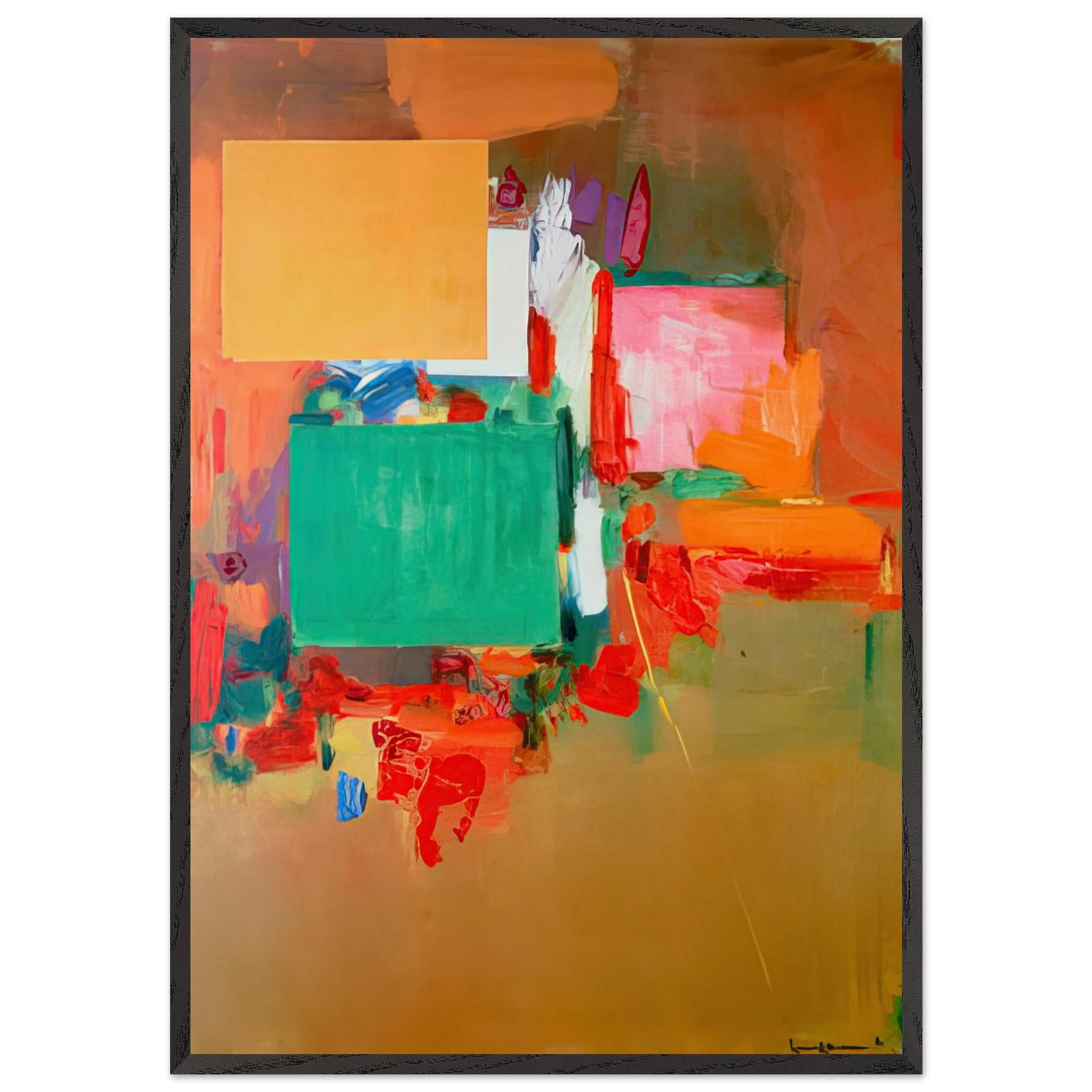 Song of the Nightingale - Hans Hofmann Framed Art Print – Black Wooden Frame - Default Title - -Framed Art Print