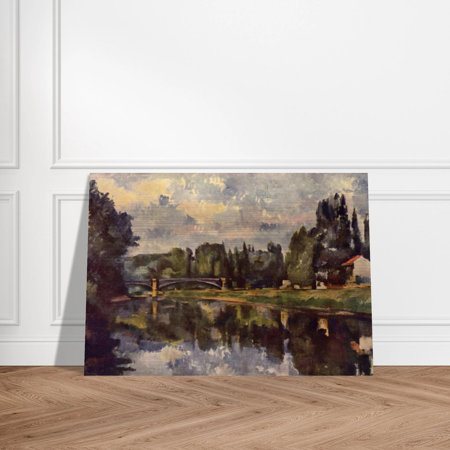 Bridge over the Marne - Paul Cézanne Brushed Aluminum Print - 70x100 cm / 28x40 inches | Paul Cézanne Aluminum Print | Paul Cézanne Prints