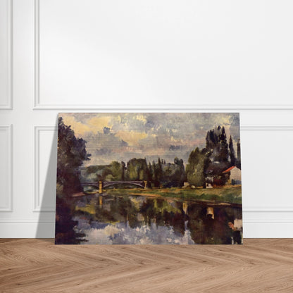 Bridge over the Marne - Paul Cézanne Brushed Aluminum Print - 70x100 cm / 28x40 inches | Paul Cézanne Aluminum Print | Paul Cézanne Prints